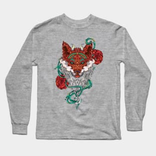 Fox zentangle art Long Sleeve T-Shirt